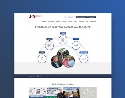 Desktop view of JSA website